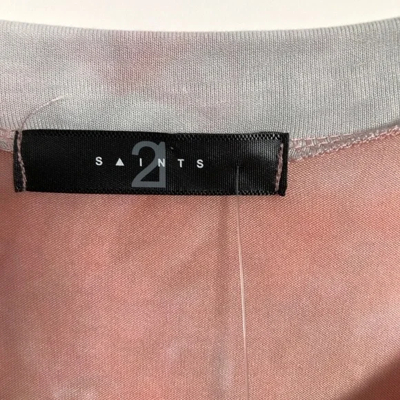 21 Saints Tie Dye V-Neck Short Sleeve Top Size XL - Picture 8 of 11